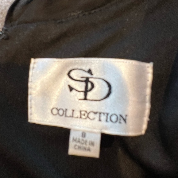 SD Collection Women's 1 Pc Sleeveless Sequin Chiffon Overlay Dress size 8 - Picture 5 of 6